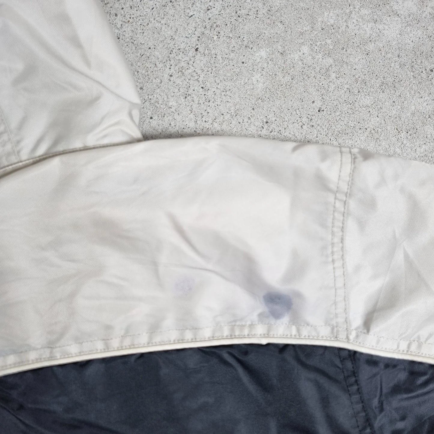 Nike Reversible Fleece Jacket Beige Navy Green – Vintage 2000s Double-Sided Hooded Jacket