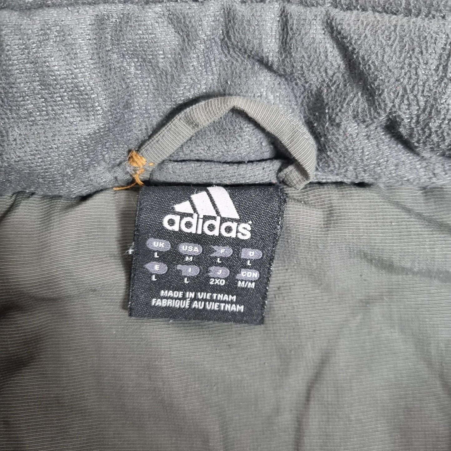 2000s Vintage adidas 2-Tone Puffer Jacket Grey / Off White (L)