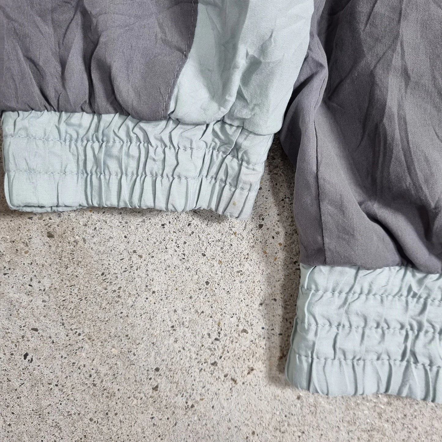 Kappa Windbreaker Vintage 90s – Grey Two-Tone Nylon Track Jacket XXL