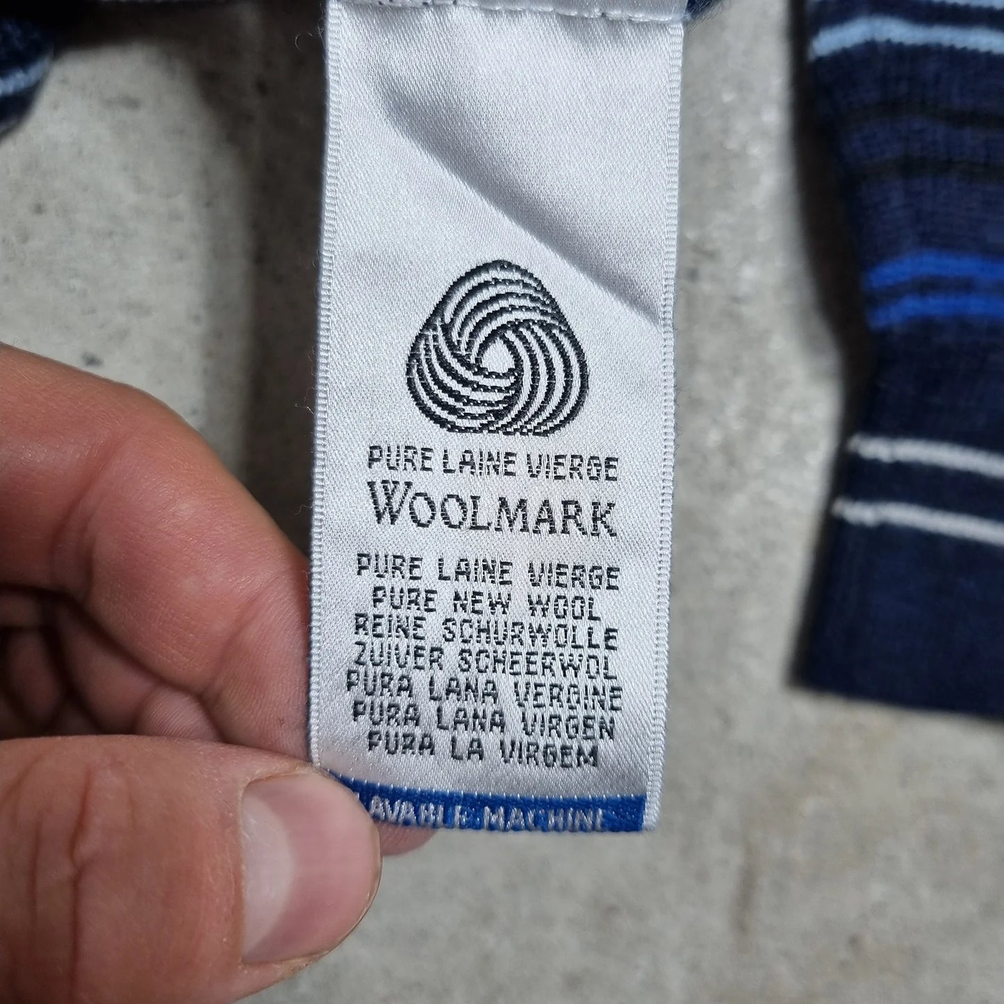 Lacoste Woolmark Vintage Striped Sweater Blue Gradient (M)