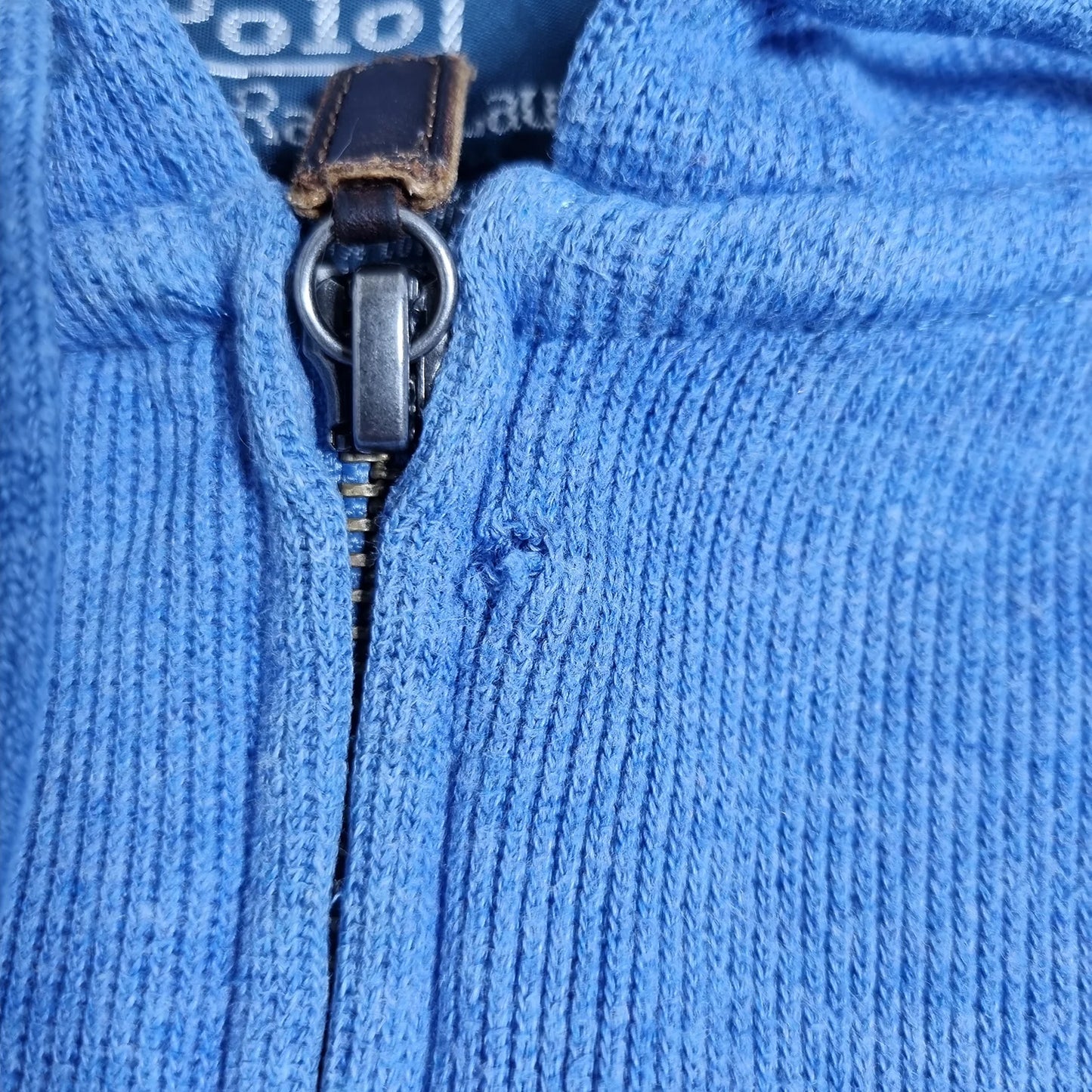 2000s Ralph Lauren Full Zip Hoodie Sky Blue L – Yellow Pony Logo