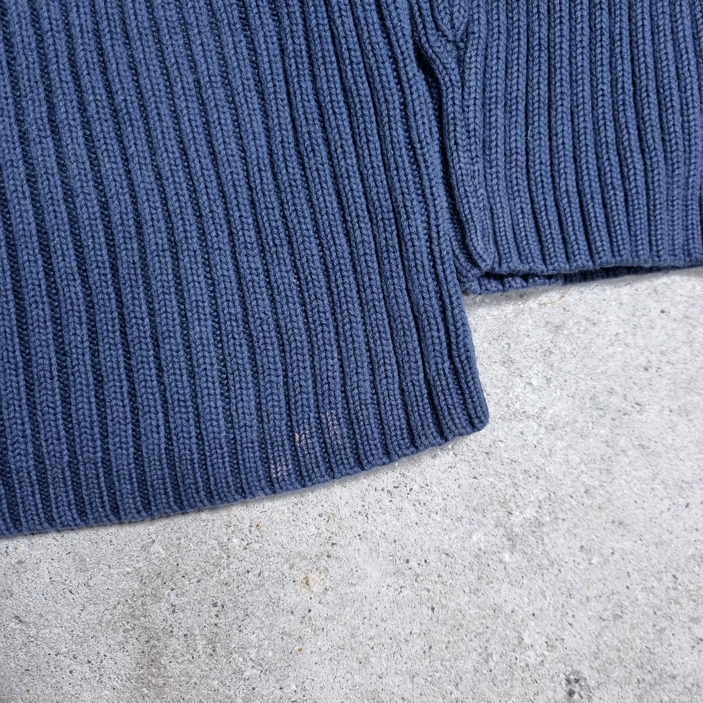 90s/00s Ralph Lauren Polo Jeans Rib Half-Zip Sweater Navy/Grey (XL)