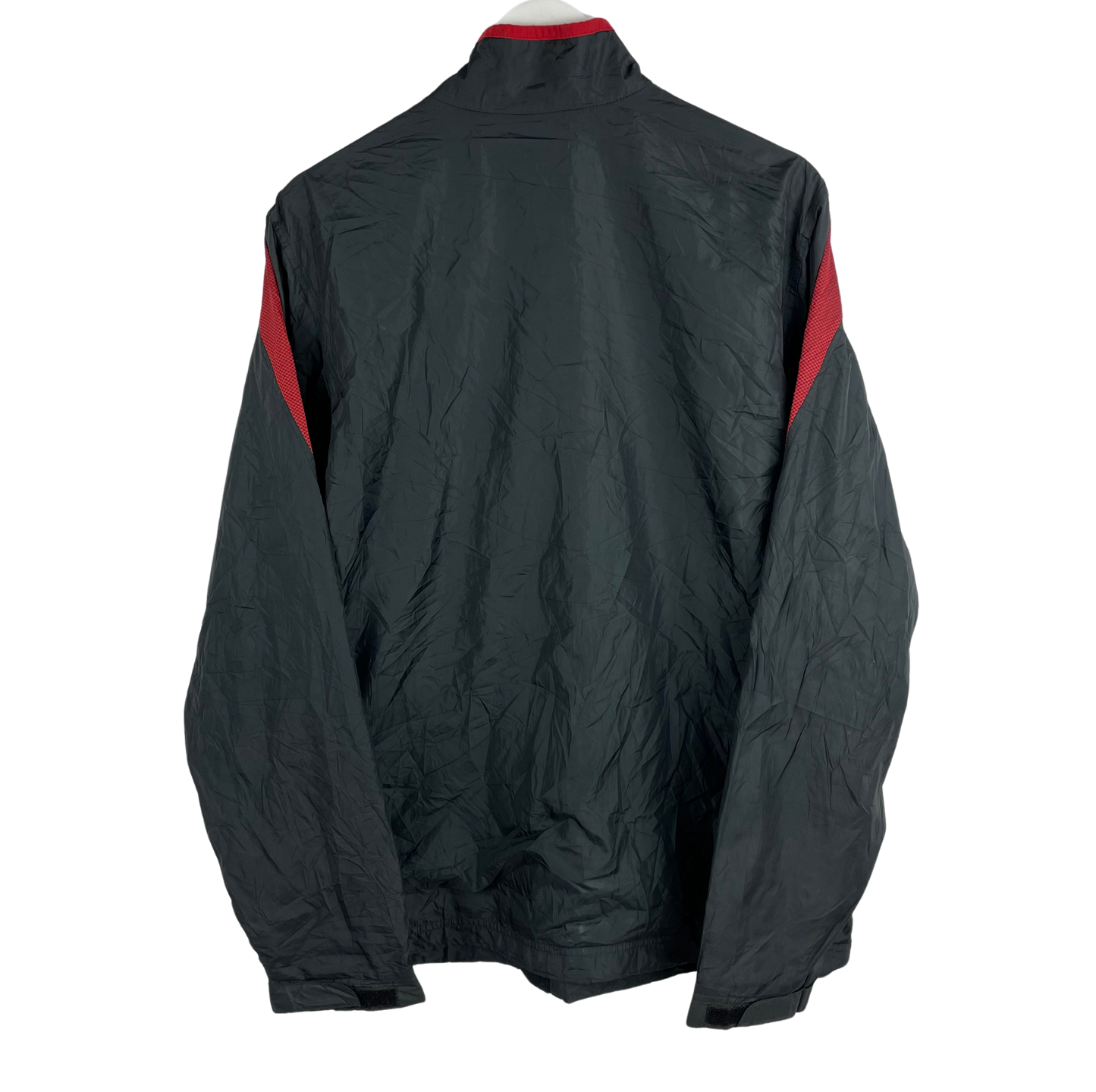 2000s Nike Windbreaker Schwarz Rot Swoosh (XXL)