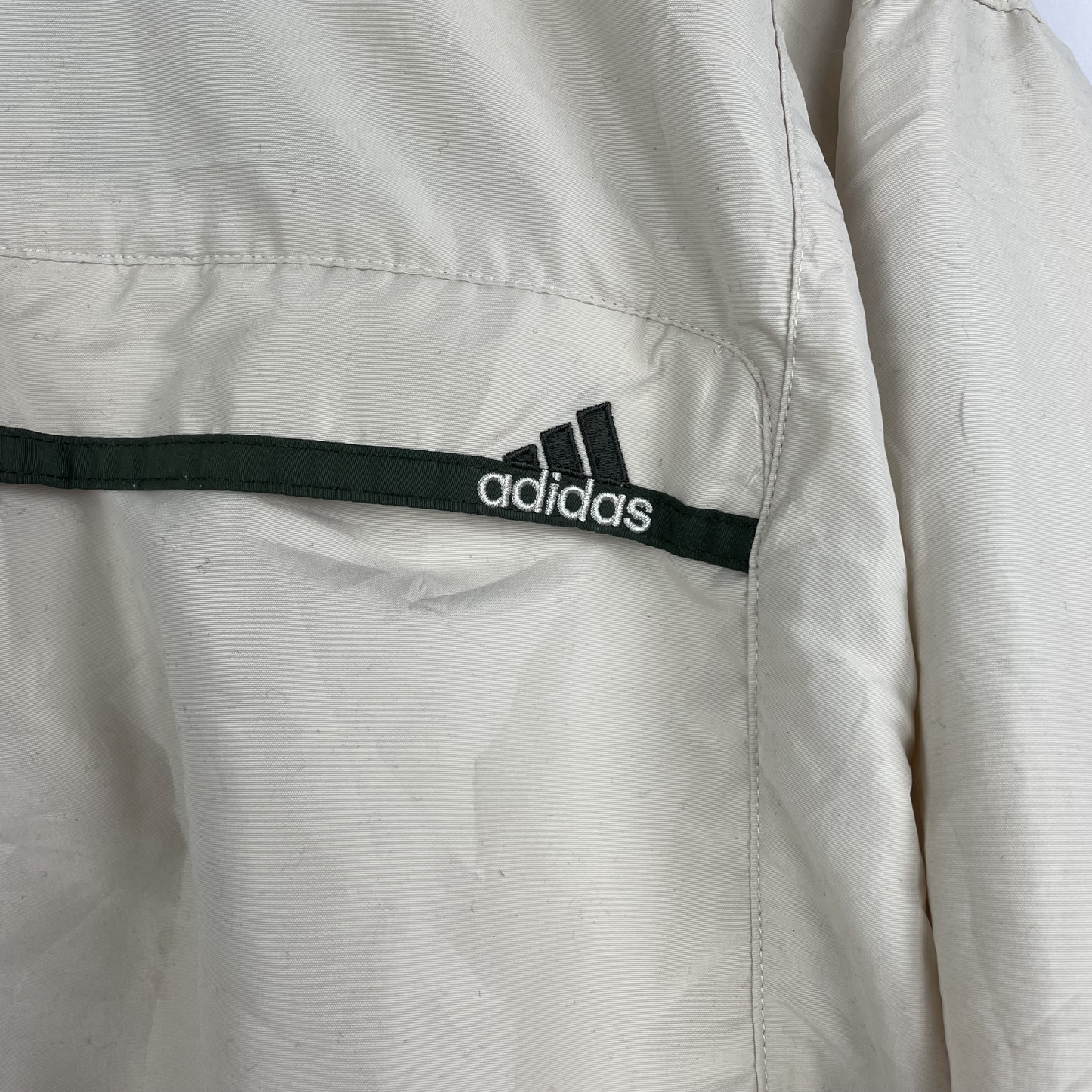 2000s Adidas Windbreaker Beige/Grün (M)