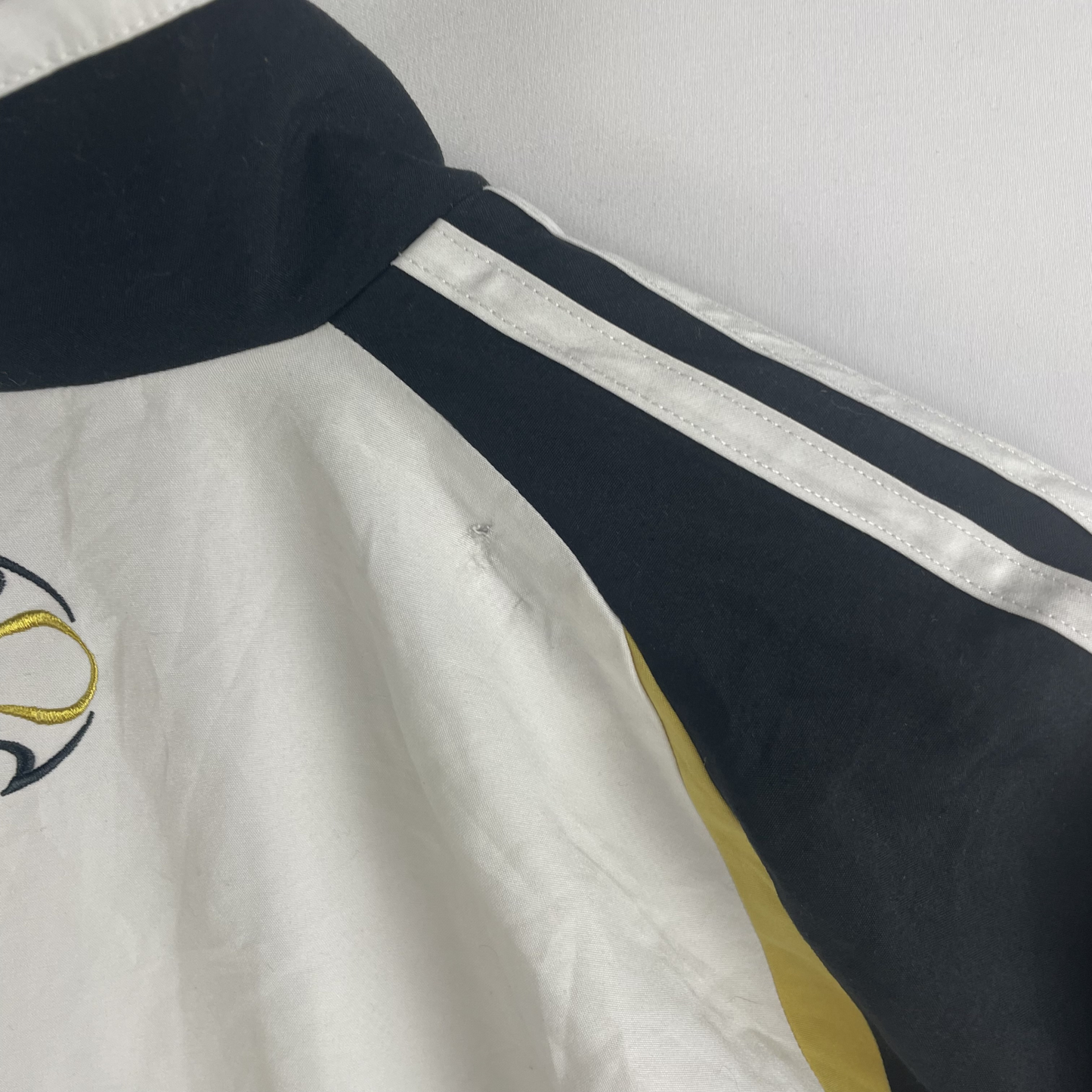2000s Adidas WM 2006 Windbreaker Weiß/Schwarz/Gelb (M)