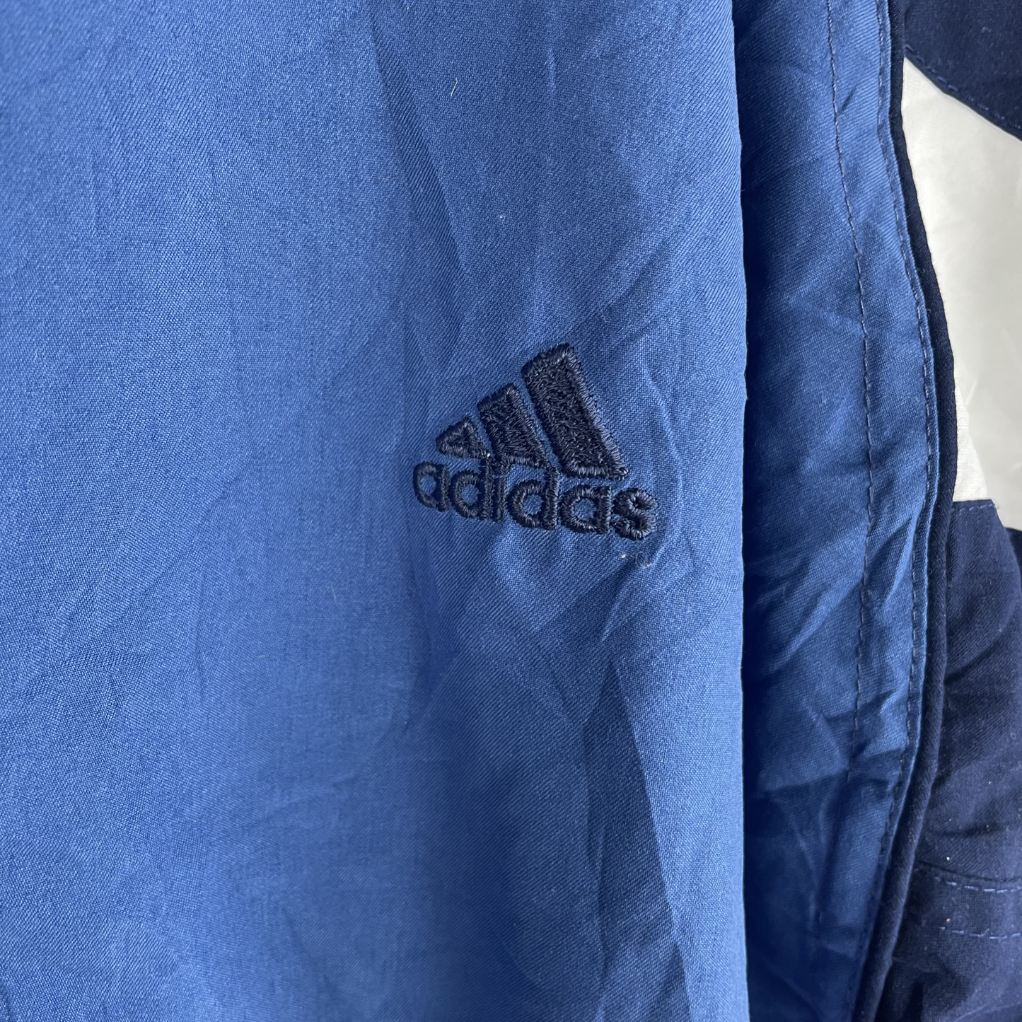 90s Adidas Windbreaker blau weiß (L)
