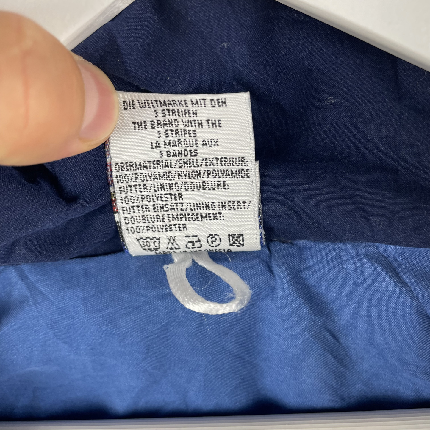90s Adidas Windbreaker blau weiß (L)