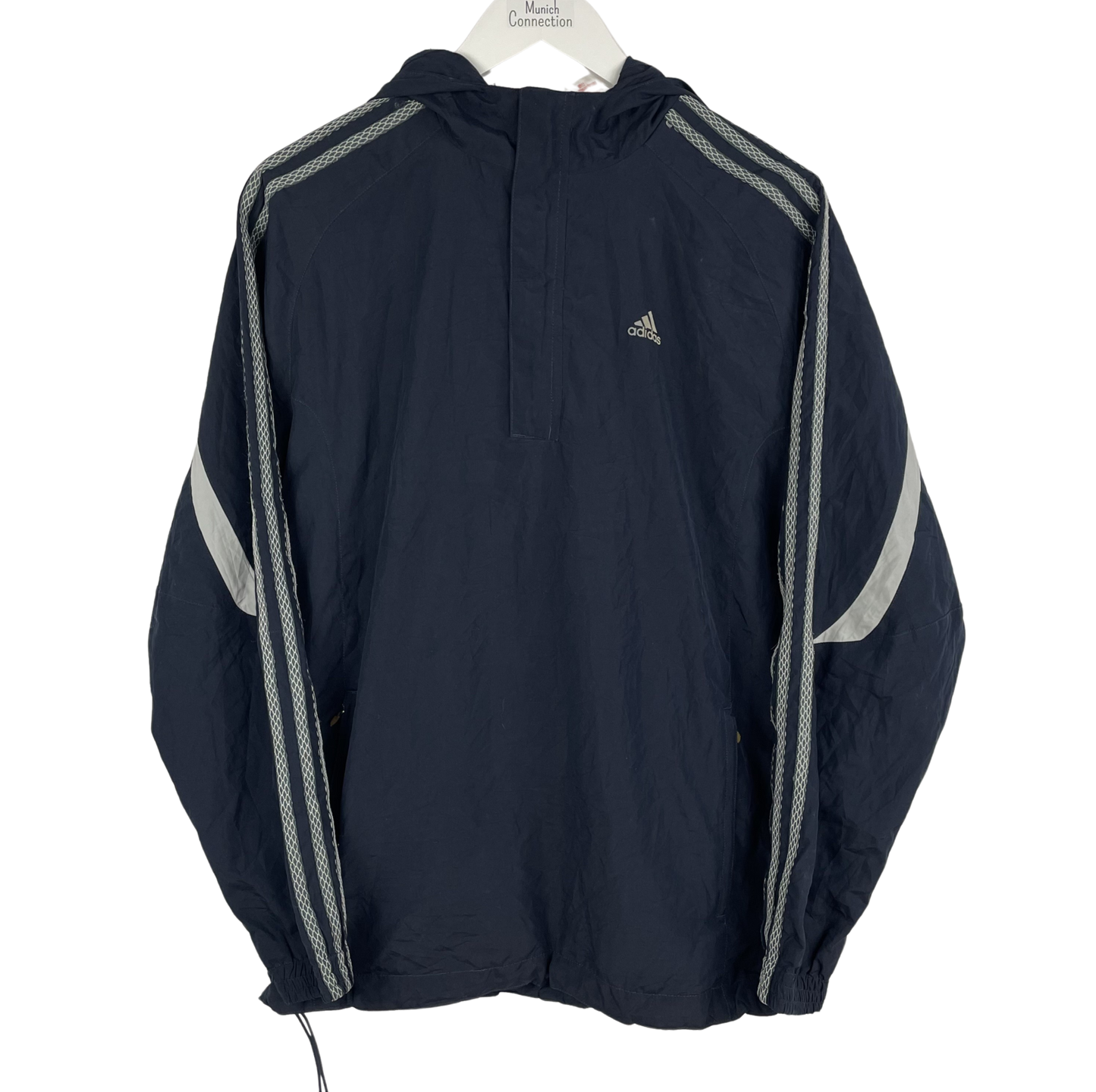 Adidas Half-Zip Windbreaker Navy/Silber (XL)