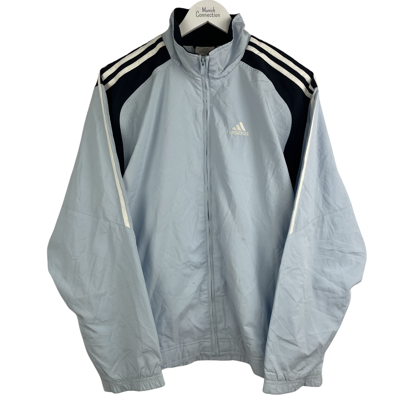 2000s Adidas Trainingsjacke Hellblau/Marine (M)