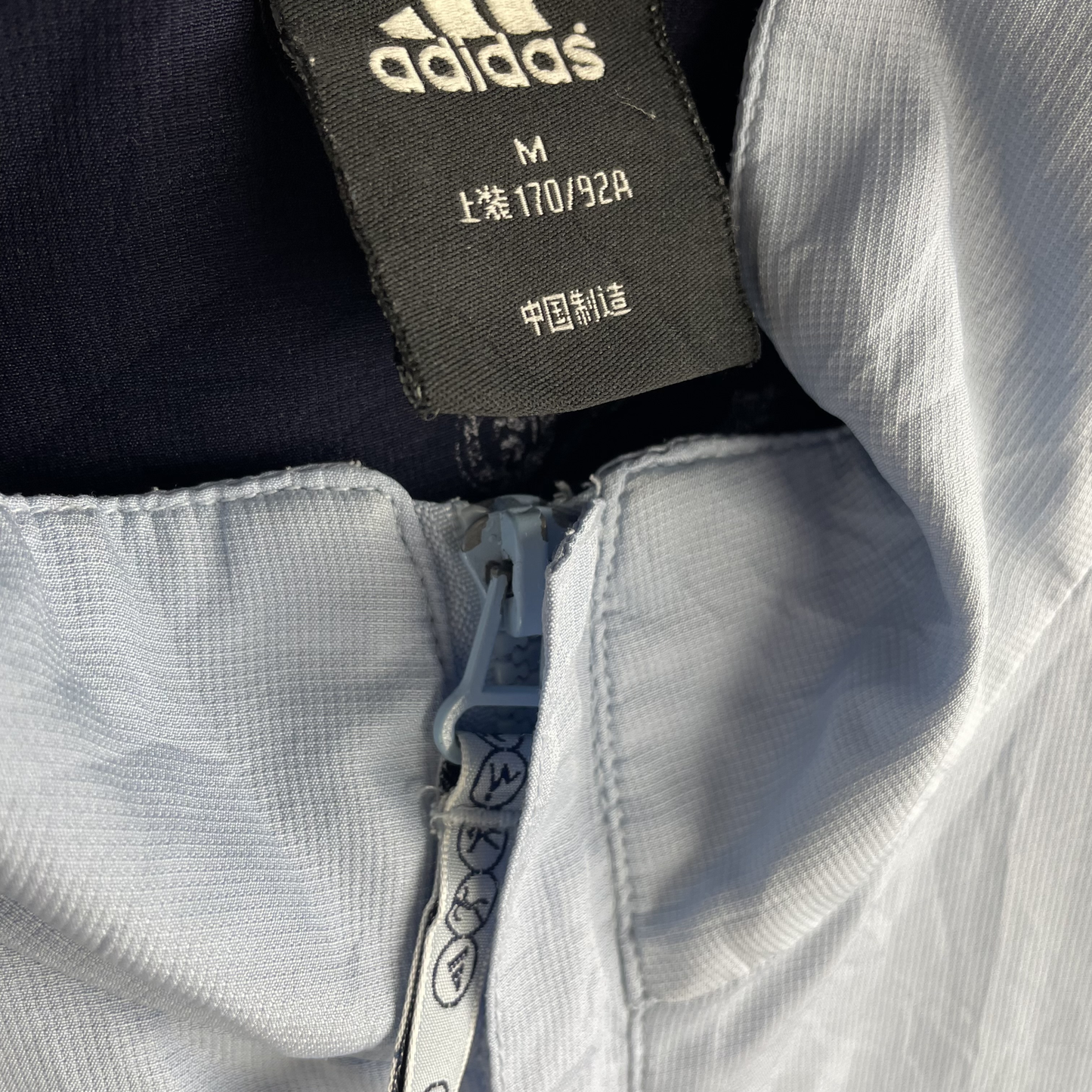 2000s Adidas Windbreaker Marine/Hellblau (M)