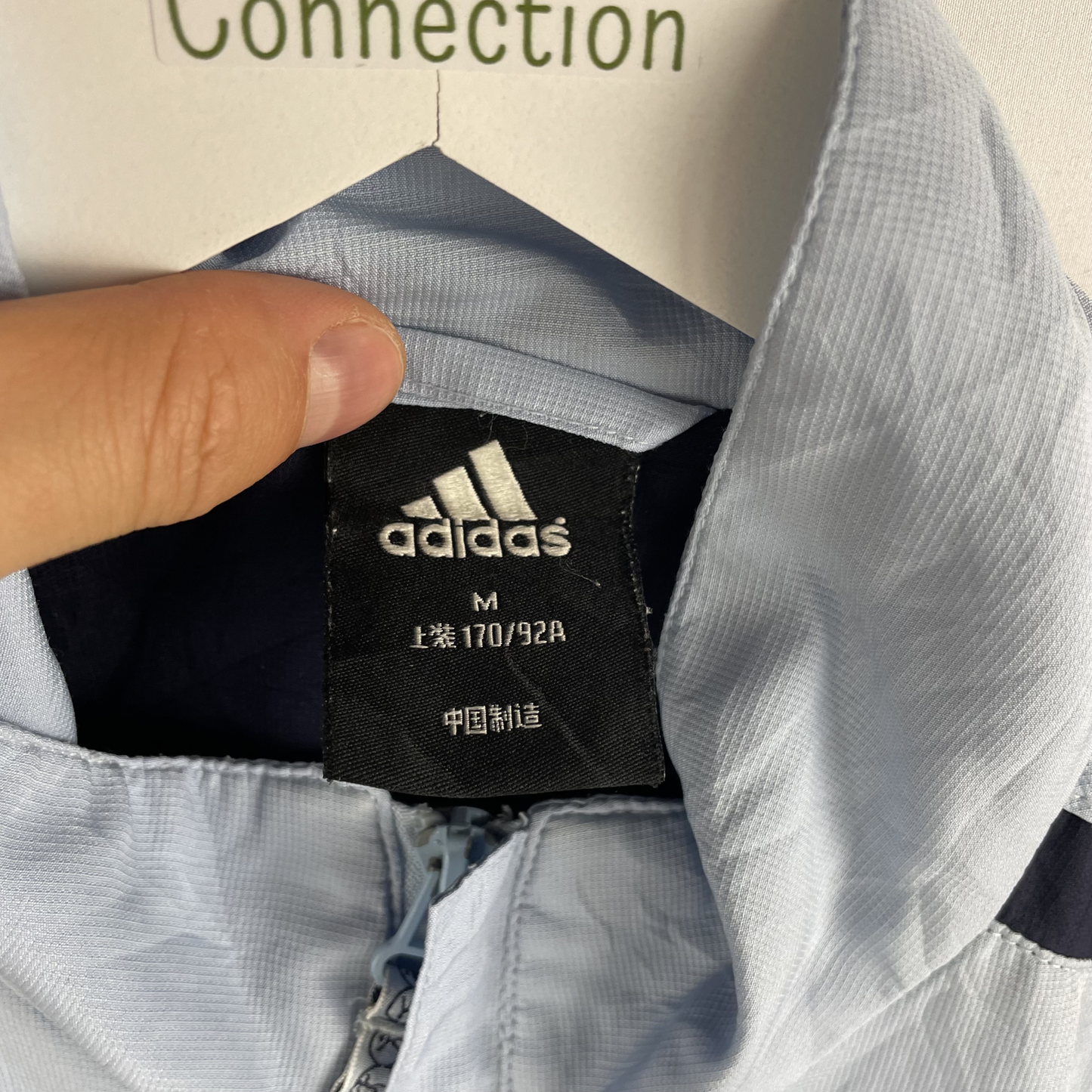 2000s Adidas Windbreaker Marine/Hellblau (M)