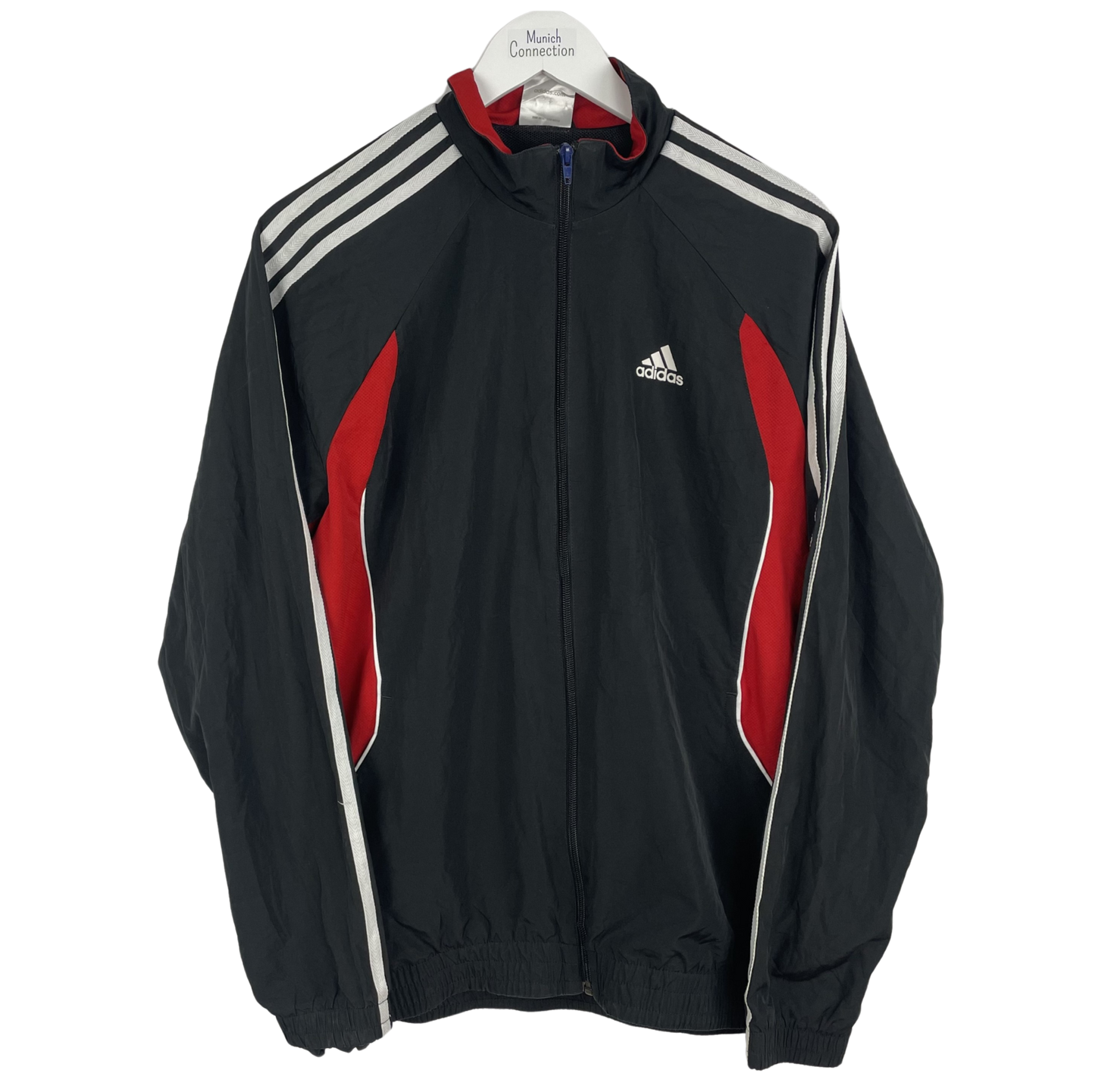 2000s Adidas Trainingsjacke Schwarz/Rot (S)