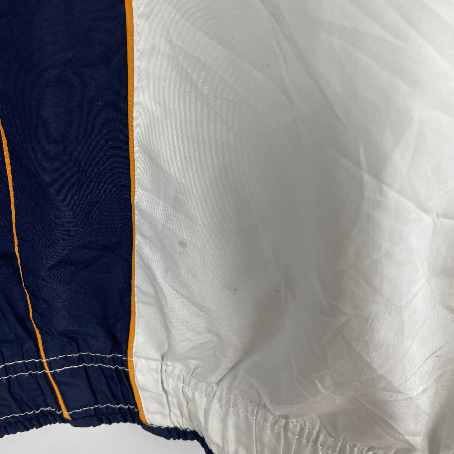 90s Adidas Trainingsjacke Weiß/Navy/Orange (L)