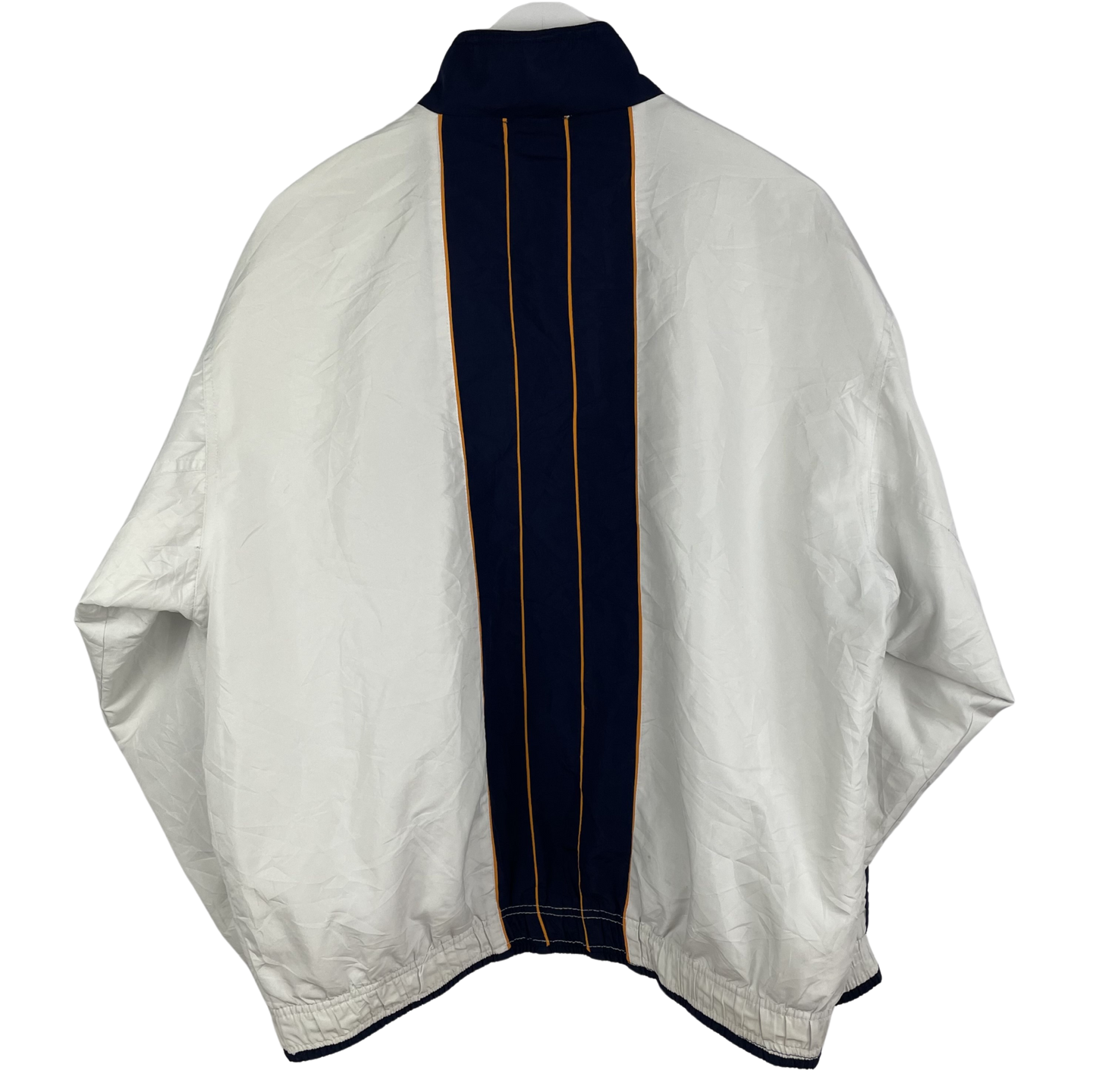 90s Adidas Trainingsjacke Weiß/Navy/Orange (L)