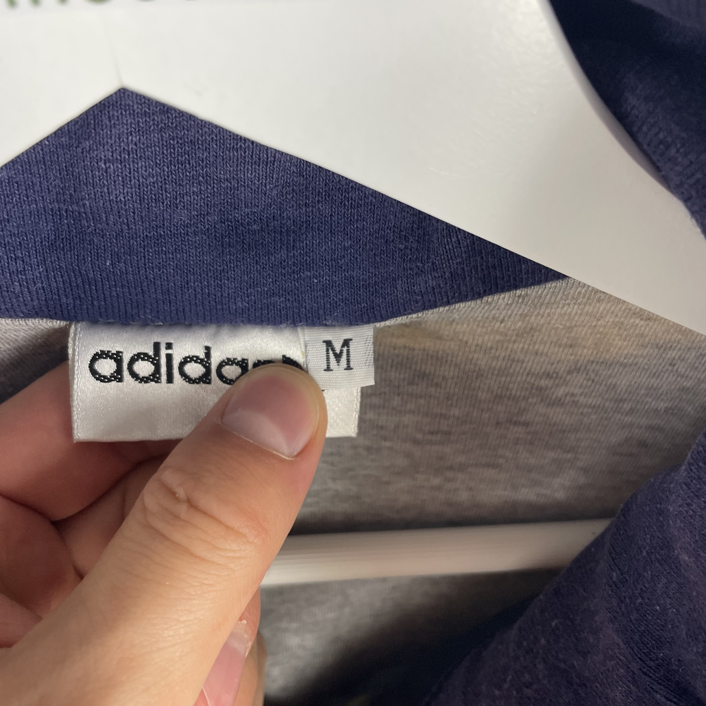 90s Adidas Windbreaker Navy/Gelb/Grau (M)