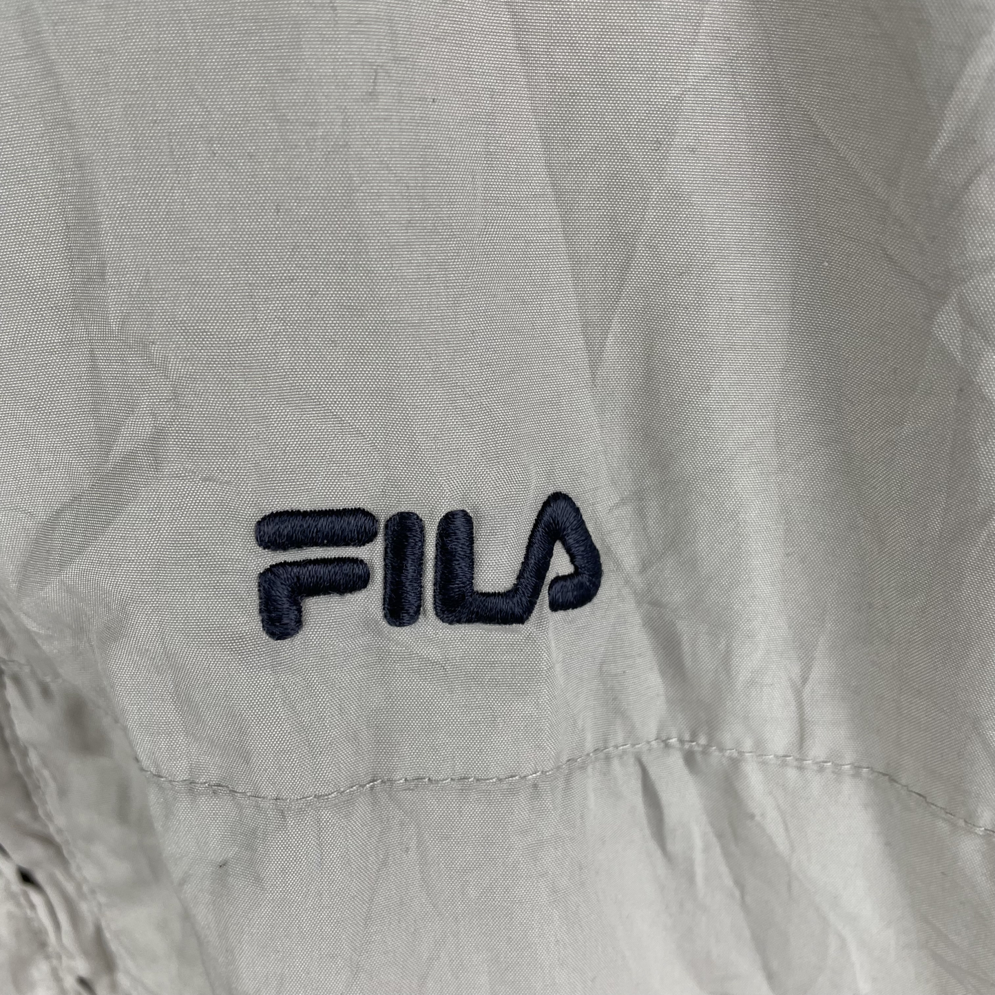 90s Fila Windbreaker Beige Schwarz (L)