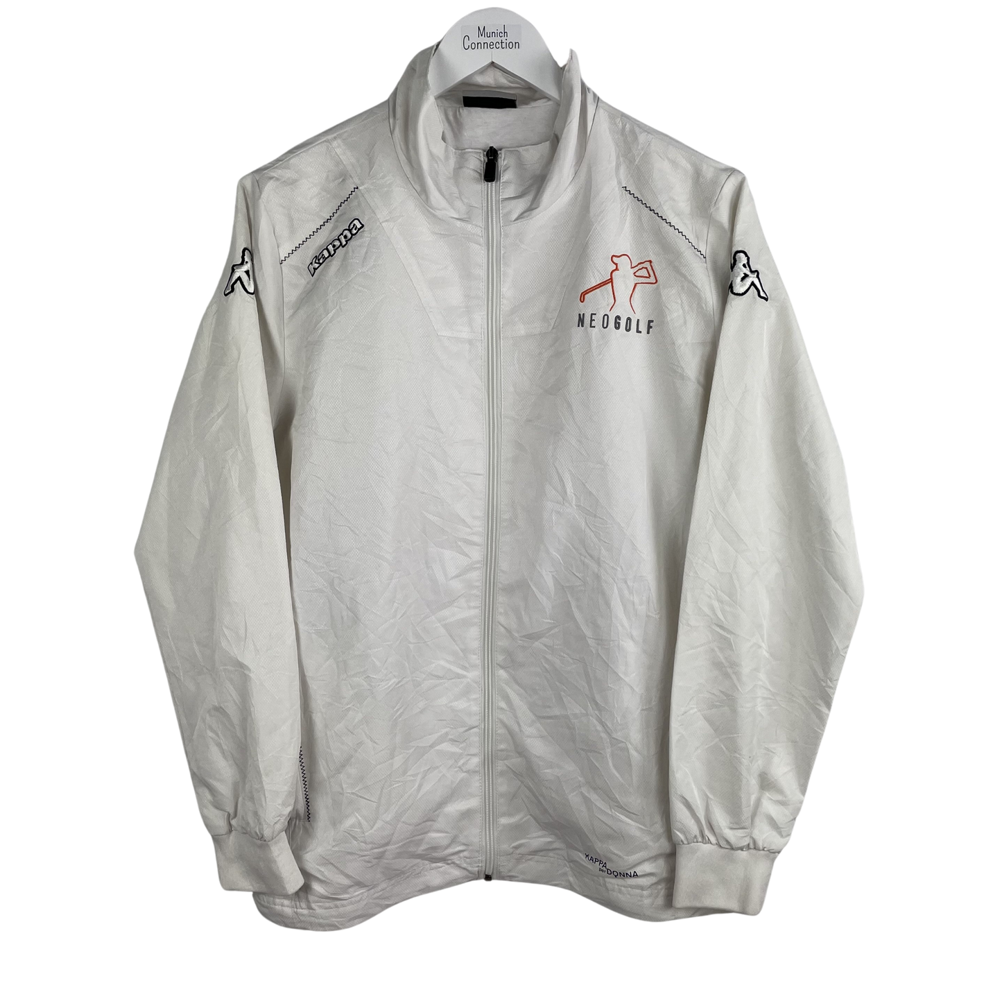 2000s Kappa Windbreaker Weiß Neogolf (L) (Damen gr.)