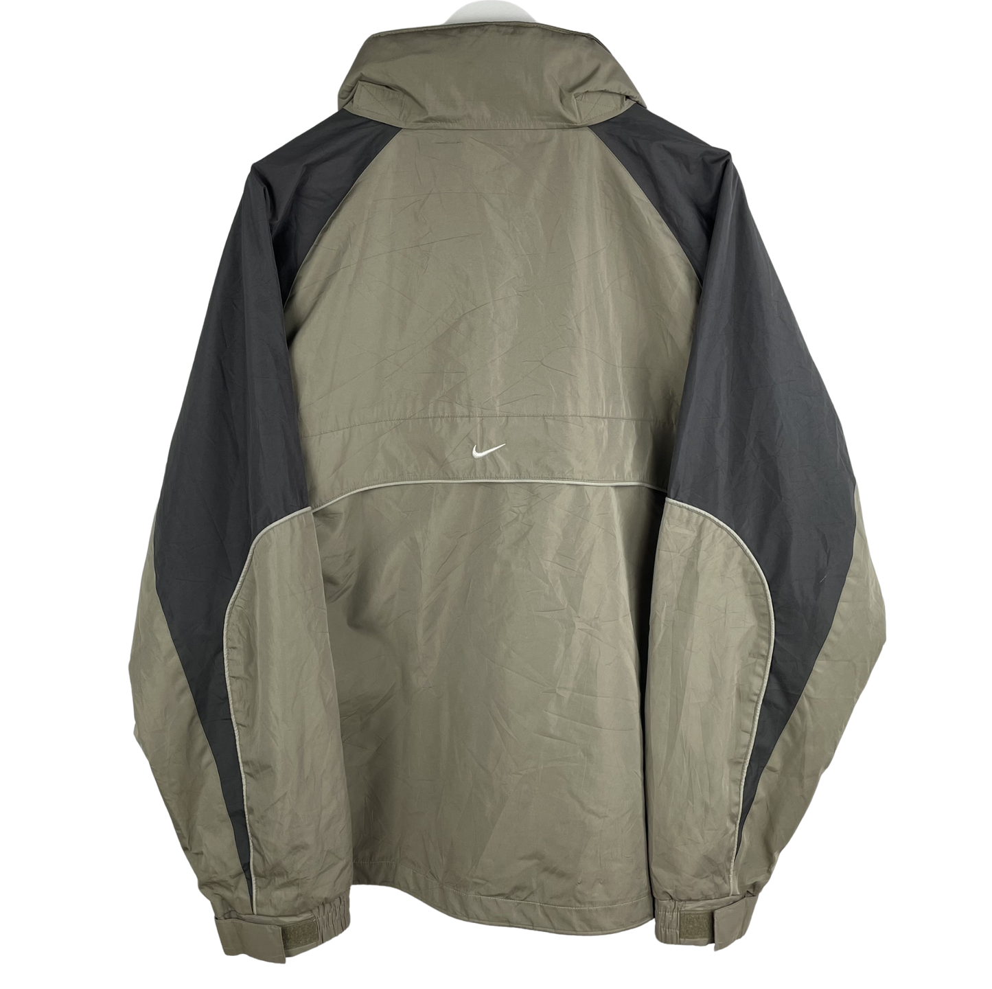 2000s Nike Windbreaker Zweifarbig Khaki/Grau (XL)