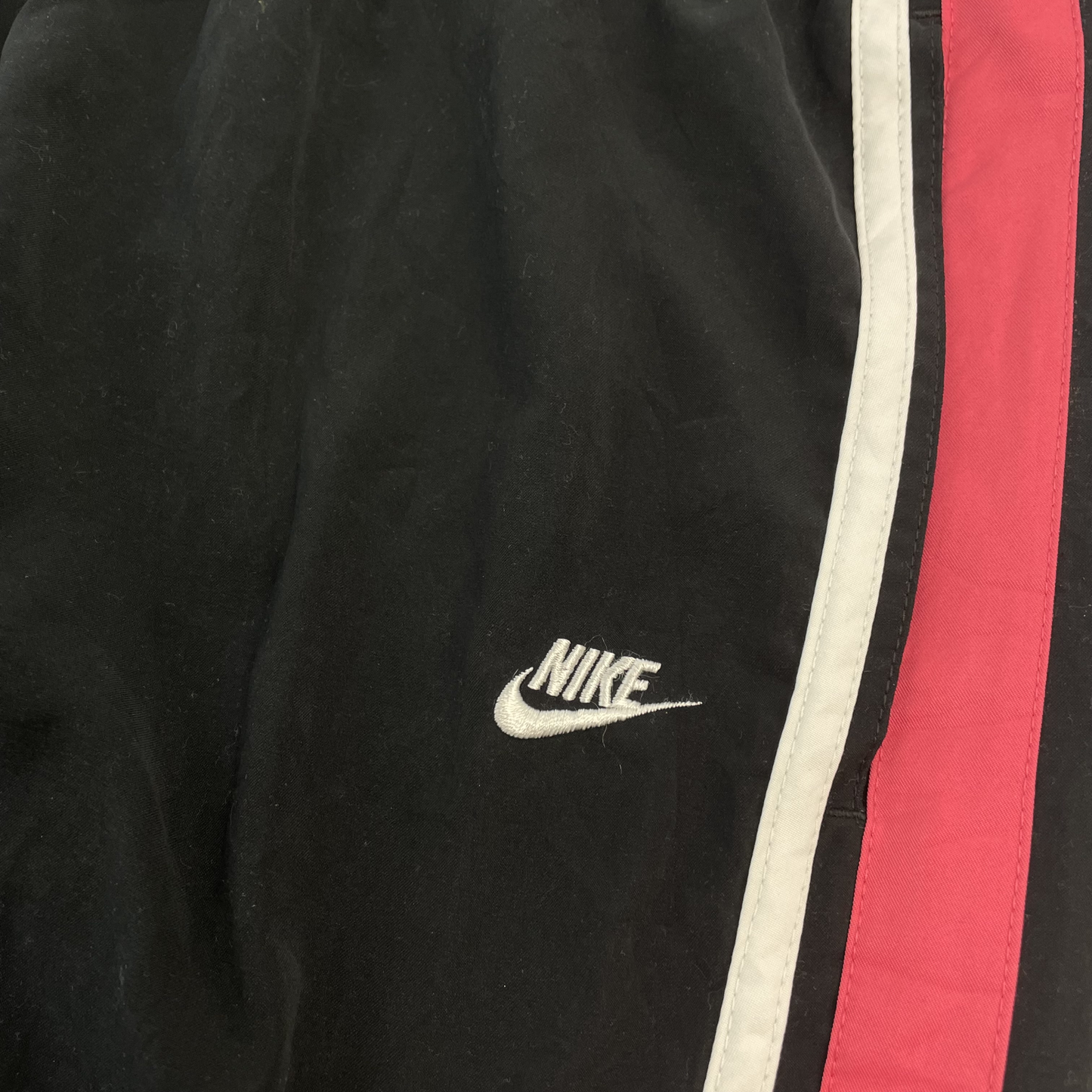 2010s Nike Track Pants Schwarz/Rot-Weiß (XL)