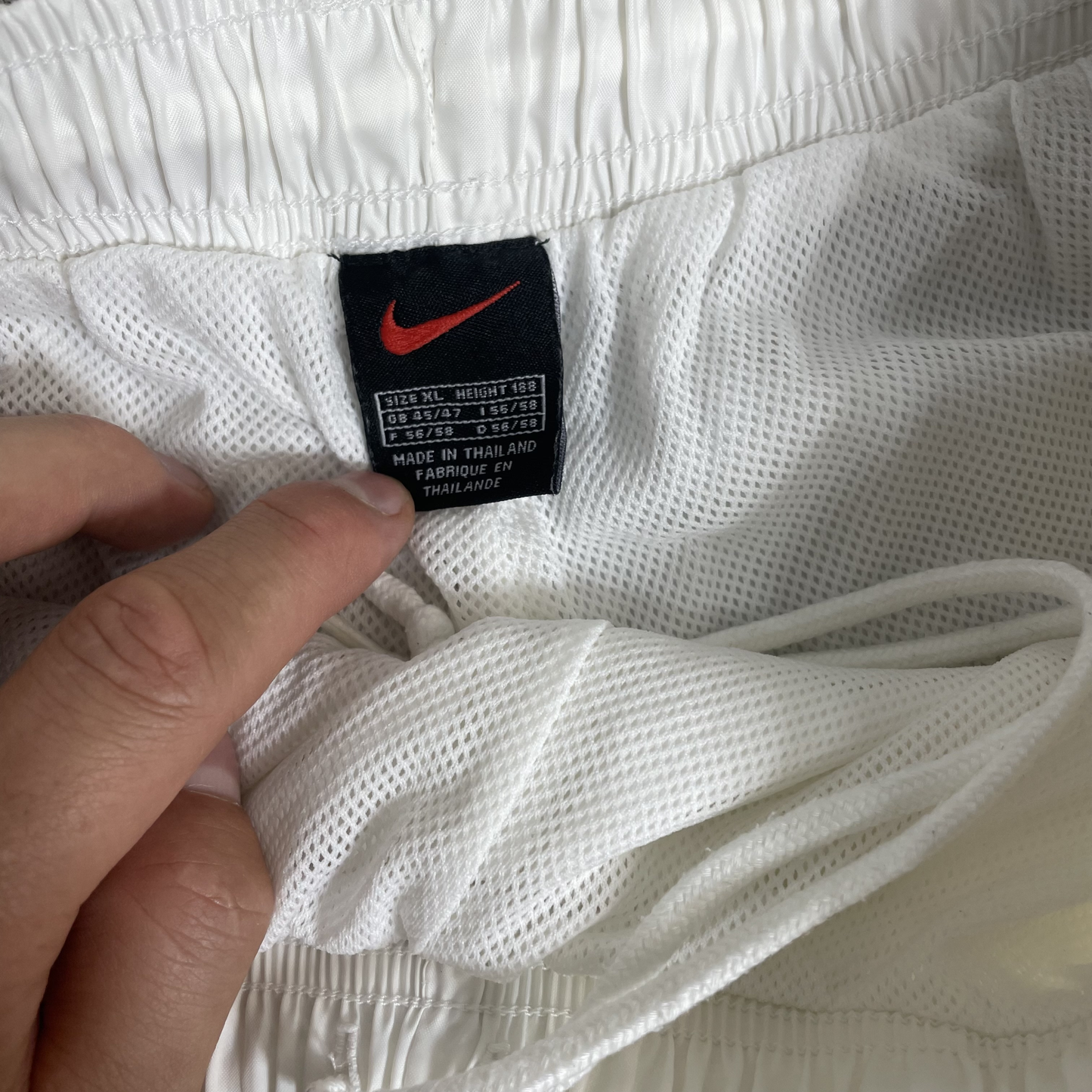 90s Nike – Trackpants – Weiß/Schwarz/Grau (XL)