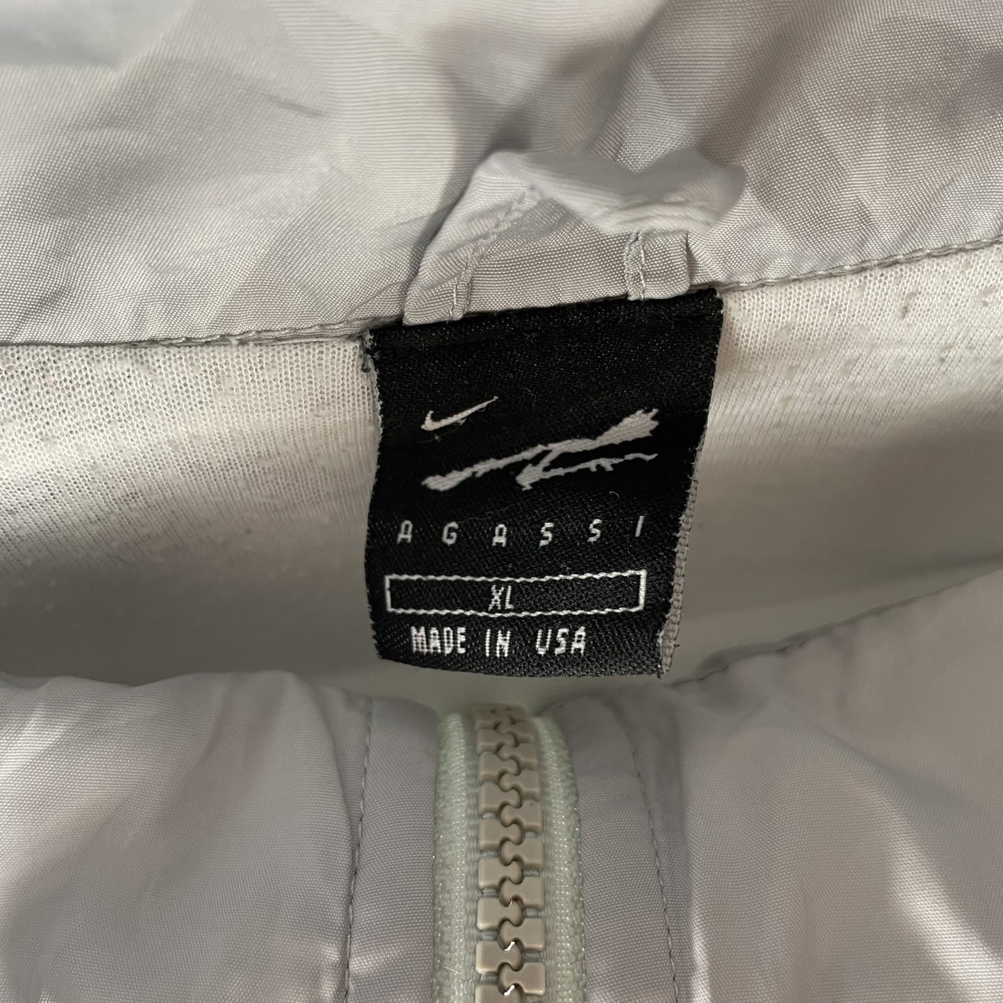 90s Nike Agassi Windbreaker Hellgrau (XL)