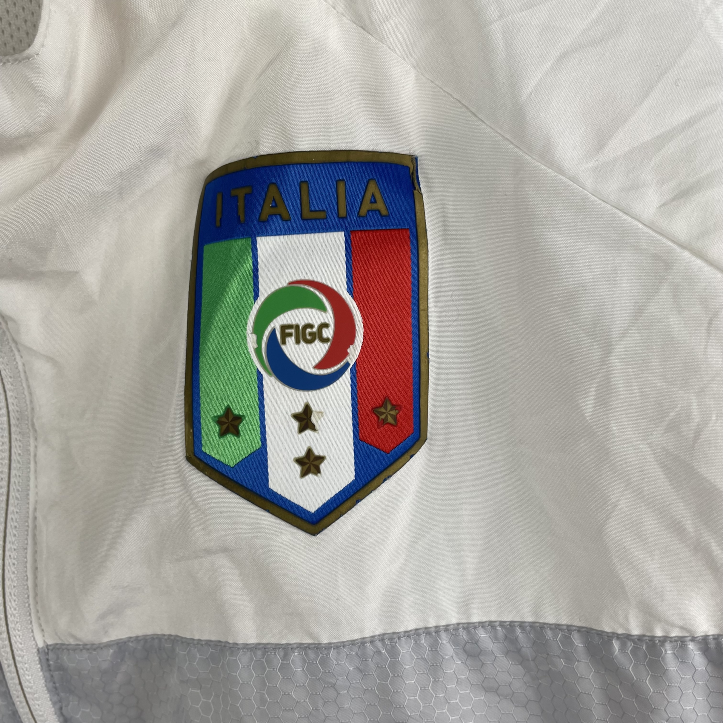 2010s Puma Italien Jacke Tricolore Weiß/Grau (S)
