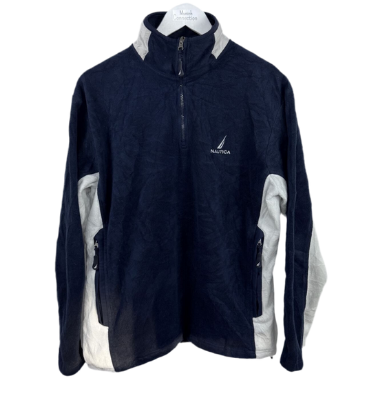 Nautica 1/4 Zip Fleece Zip Blau (S)