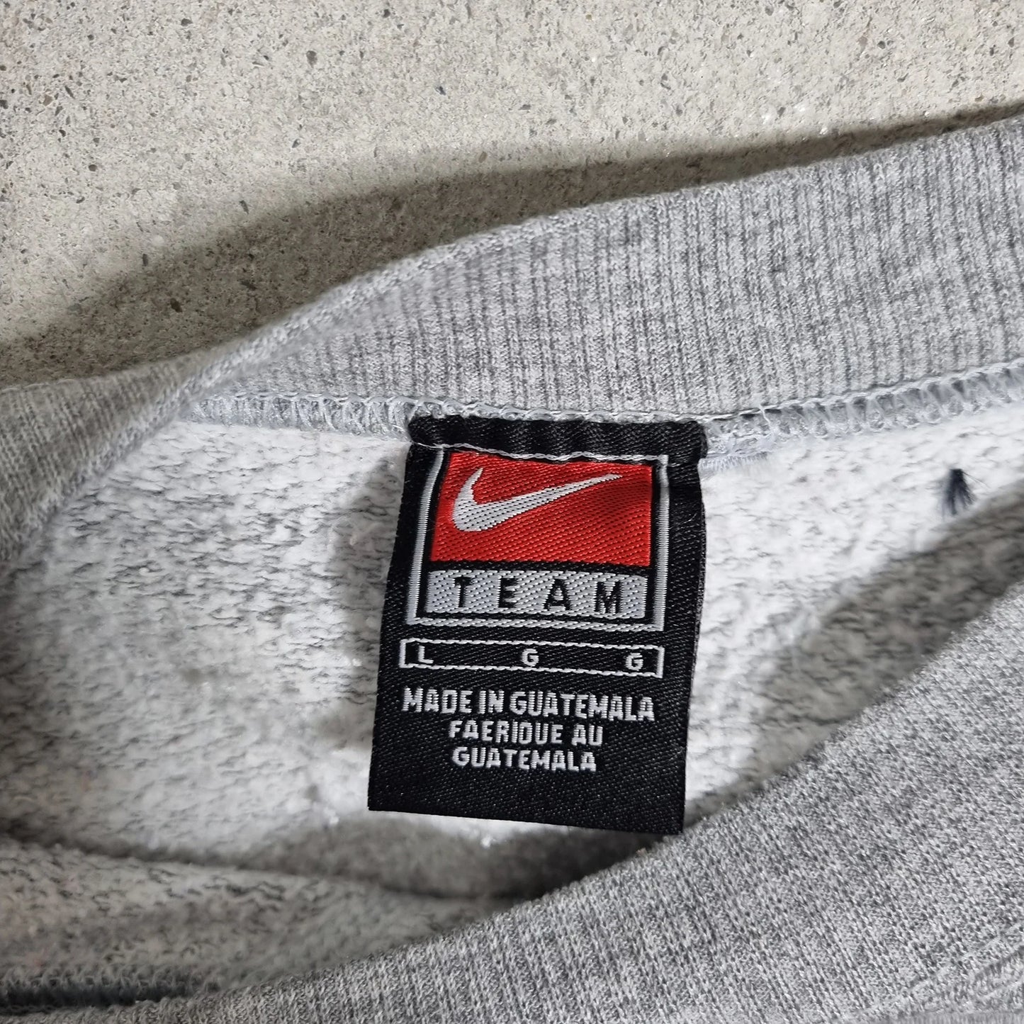 90s Nike Team Sweatshirt Grey Black Yellow (L)