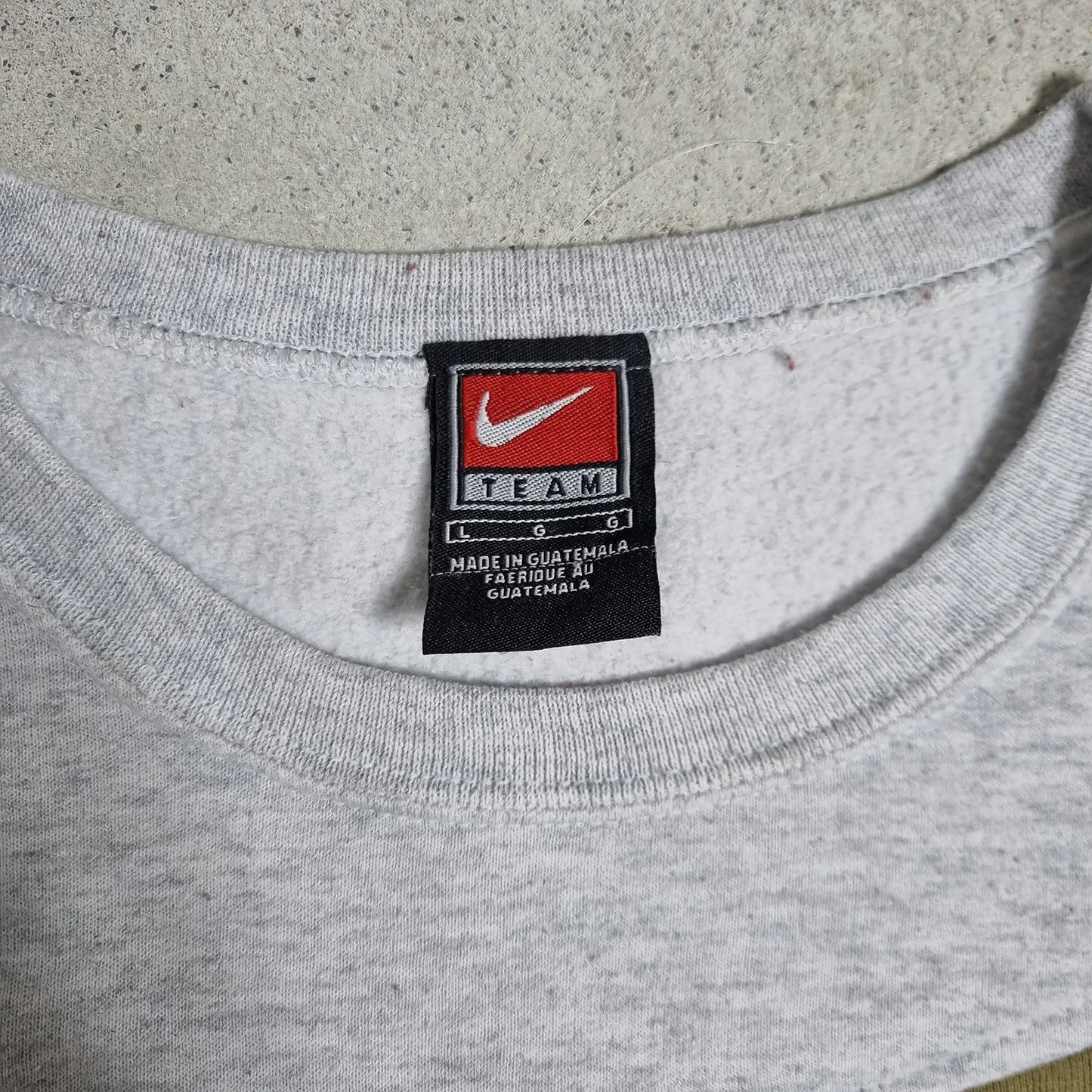 90s Nike Team Colorblock Sweatshirt Olive Grey Blue (L)