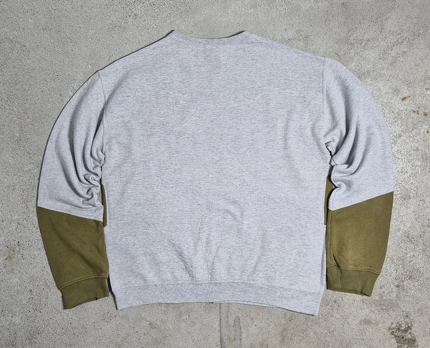90s Nike Team Colorblock Sweatshirt Olive Grey Blue (L)