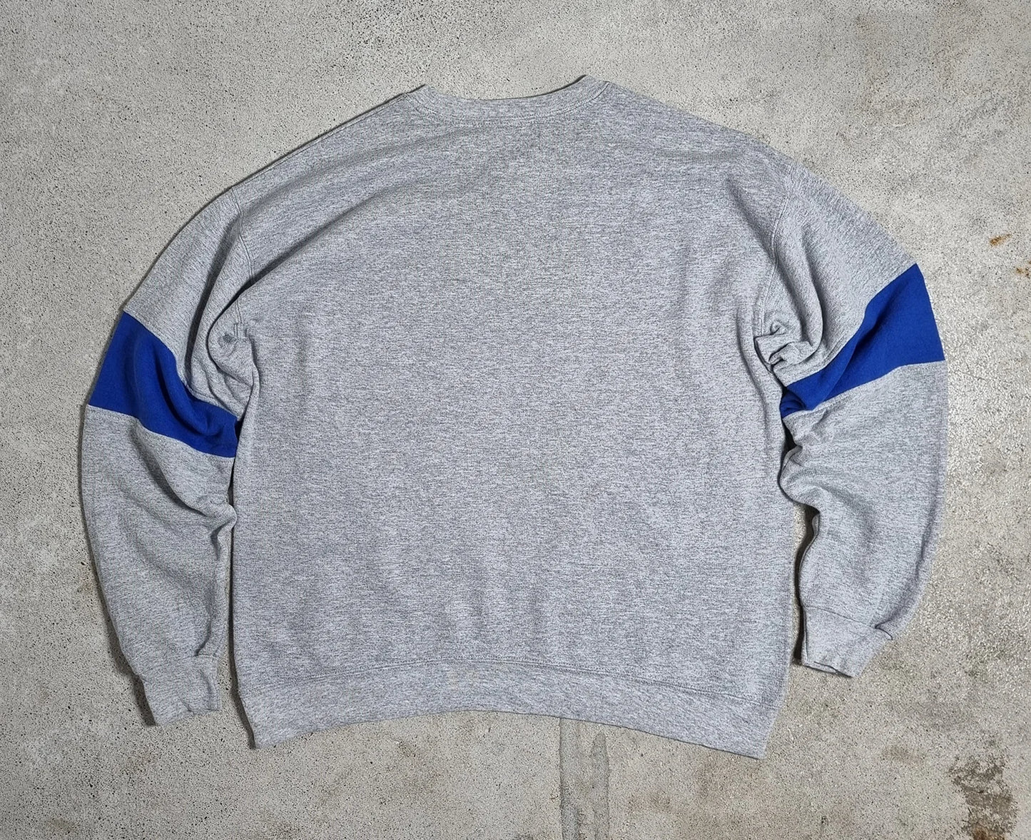90s Nike Swoosh Colorblock Sweatshirt Grey Blue Gold (L)