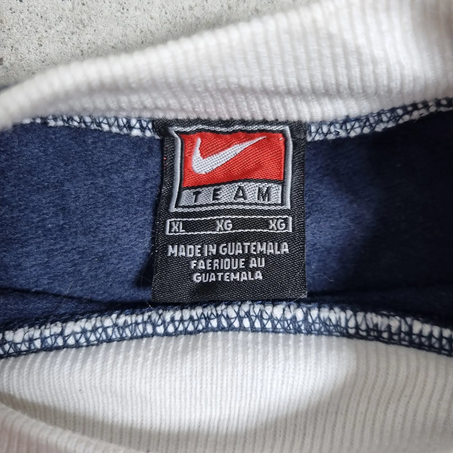 90s Nike Team Colorblock Sweatshirt Navy Grey Red (L)