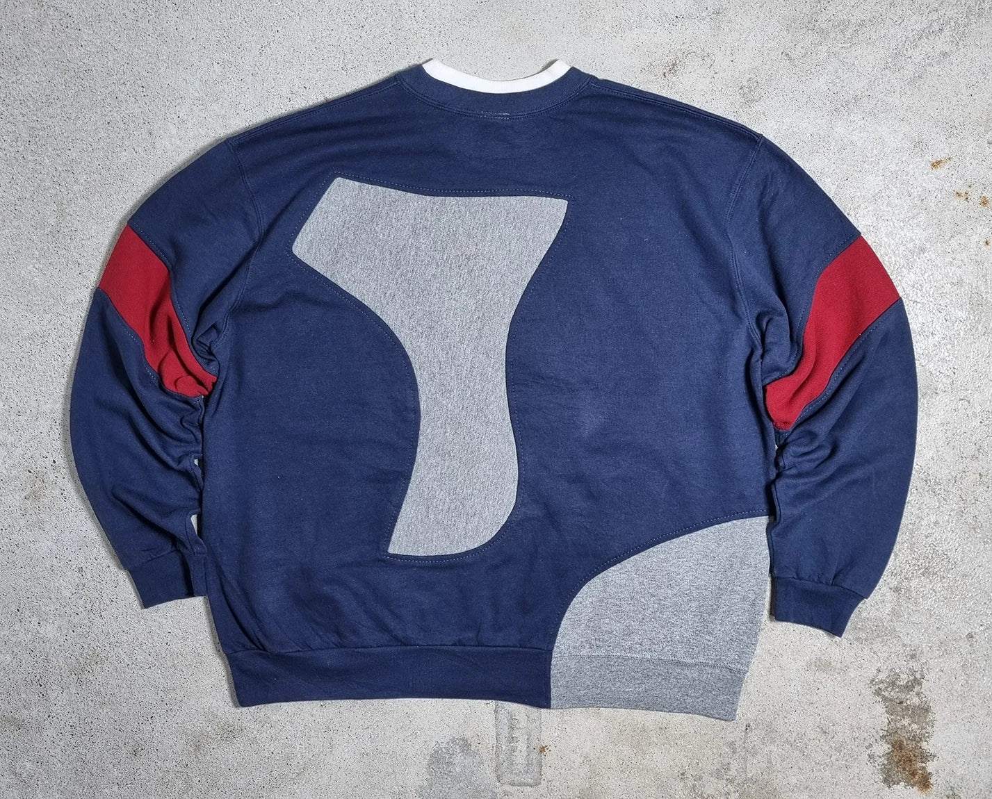 90s Nike Team Colorblock Sweatshirt Navy Grey Red (L)