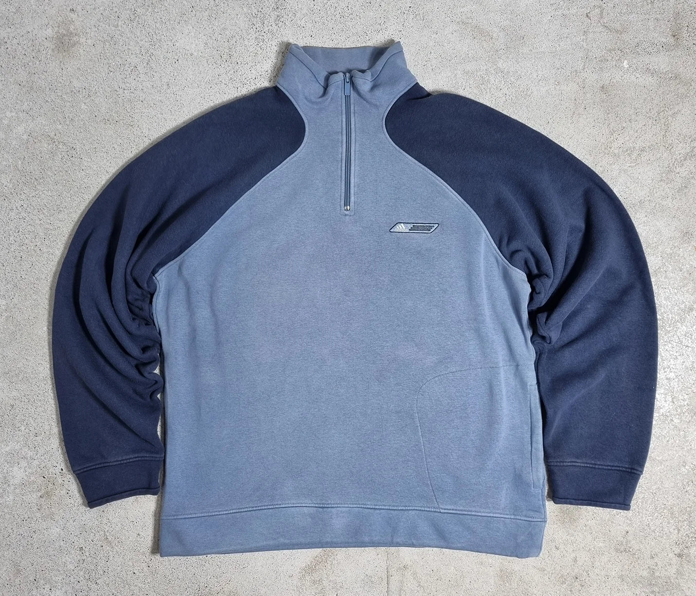 90s adidas Half Zip Sweatshirt Blue Grey (M)