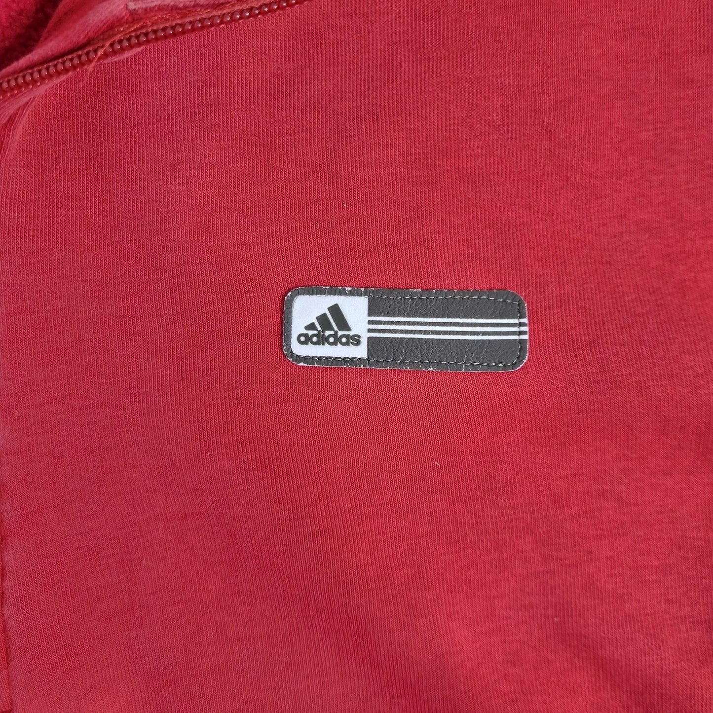 00s adidas Half Zip Sweatshirt Red Beige (M)