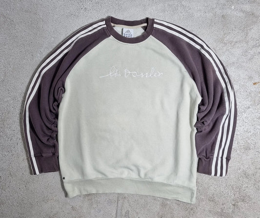 00s adidas “Adi Dassler” Mint & Brown 3-Stripes Crewneck Sweatshirt (L)