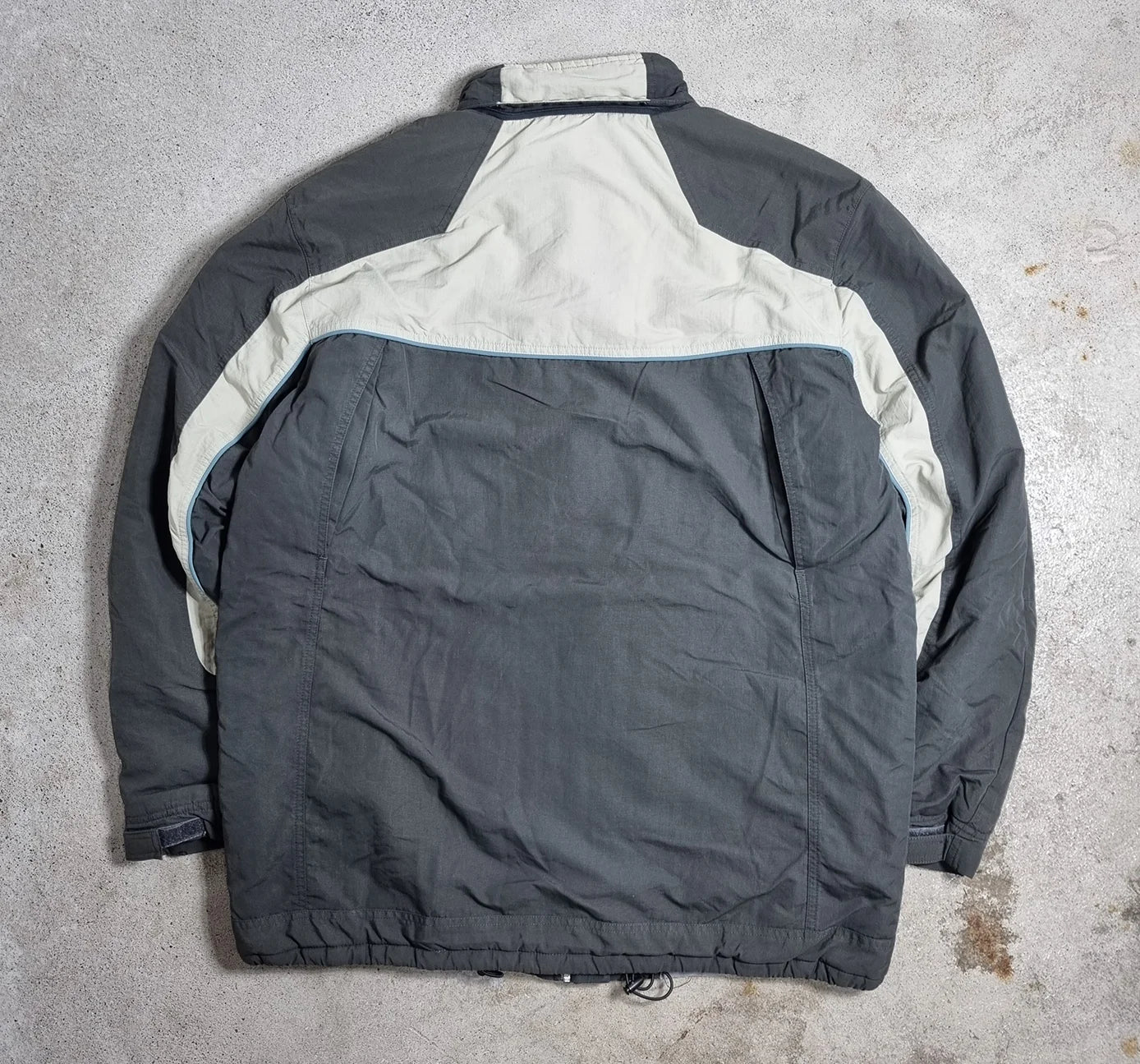 2000s Vintage adidas 2-Tone Puffer Jacket Grey / Off White (L)