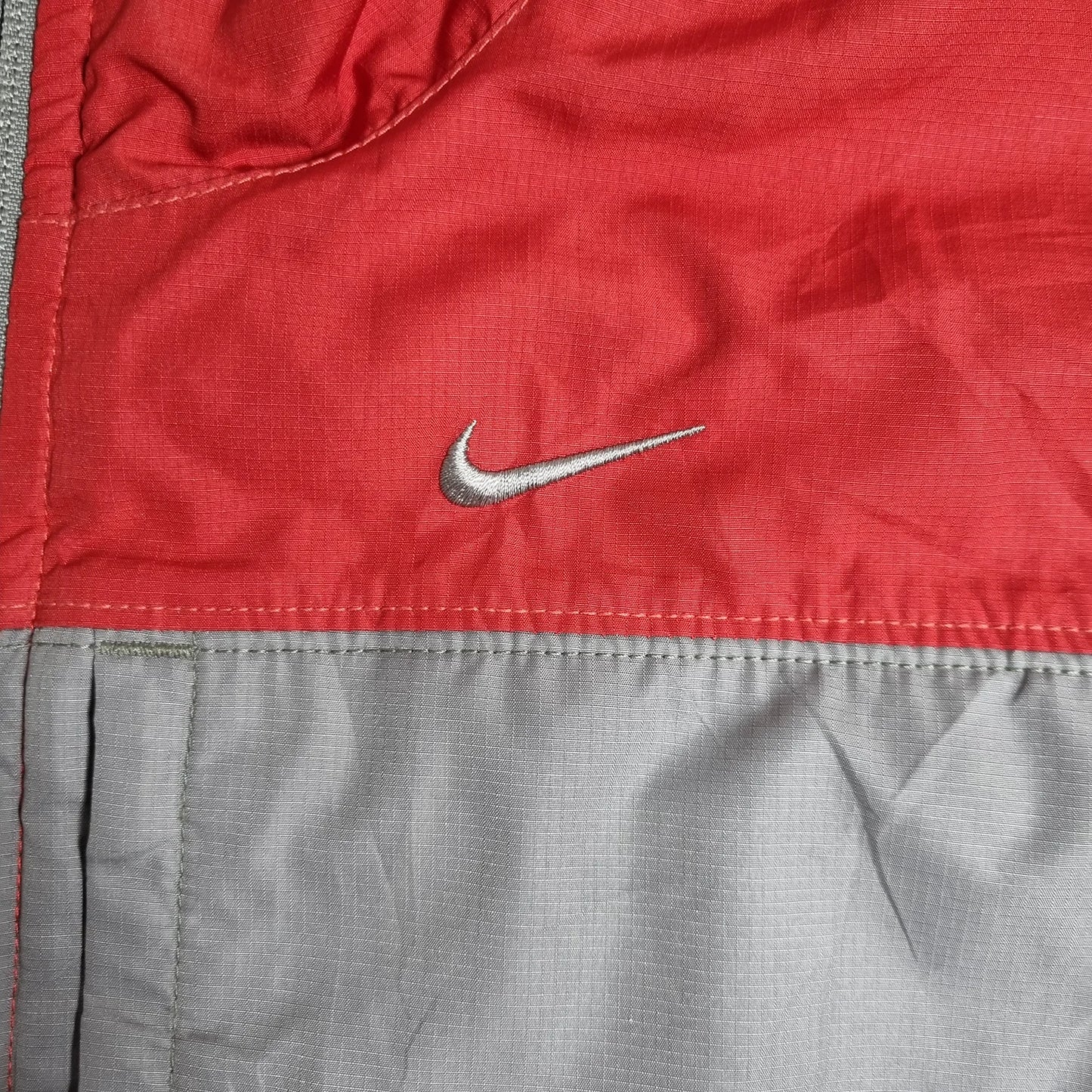 Nike Storm-FIT Red Grey Outdoor Jacket – Vintage 2000s Fleece Lined Windbreaker