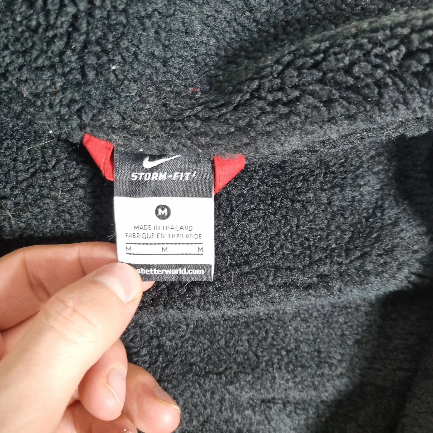 Nike Storm-FIT Red Grey Outdoor Jacket – Vintage 2000s Fleece Lined Windbreaker