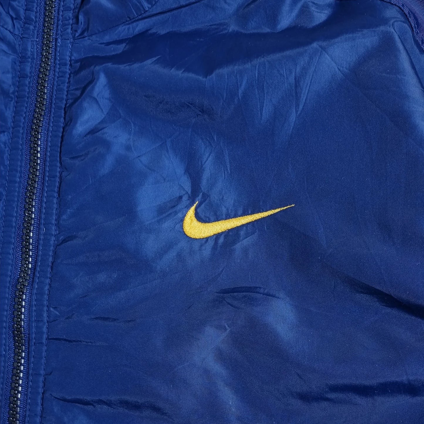 Nike Navy Blue Yellow Windbreaker – Vintage 90s Track Jacket