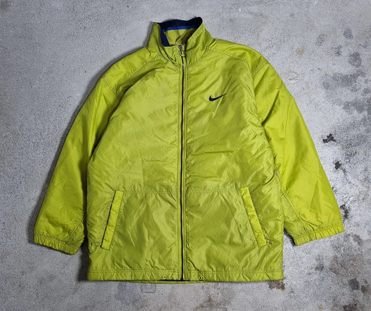 Nike Lime Green Puffer Jacket – Vintage 2000s Winter Coat