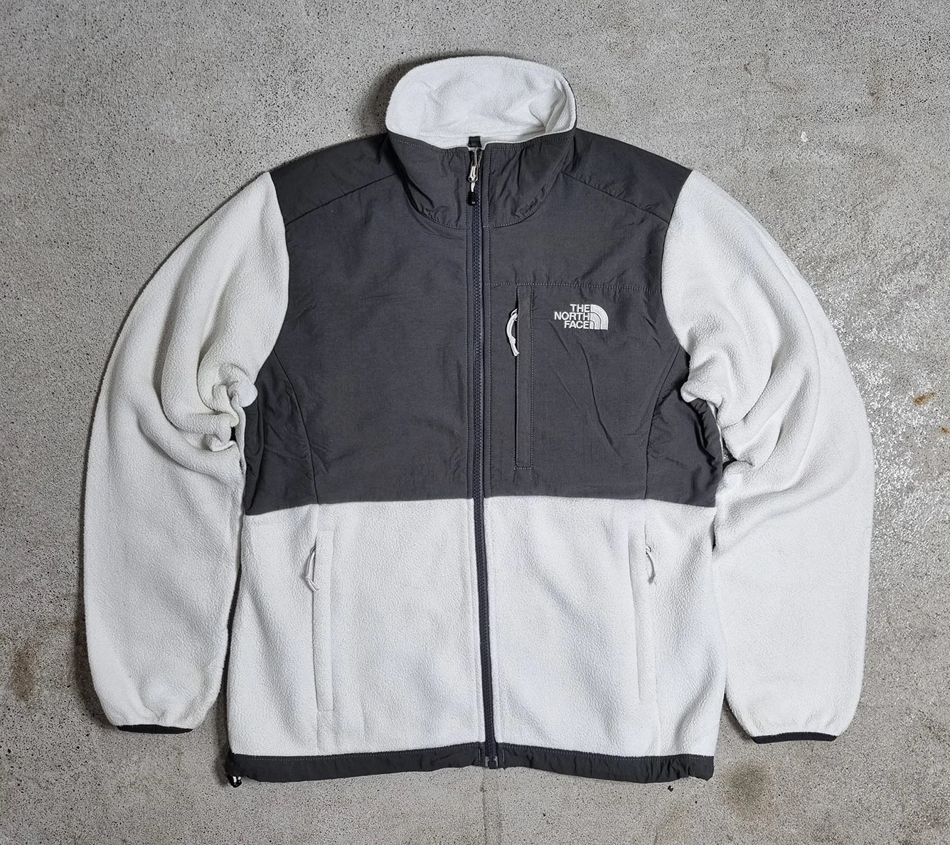 The North Face Denali Fleece Jacket Men’s White/Grey (M)