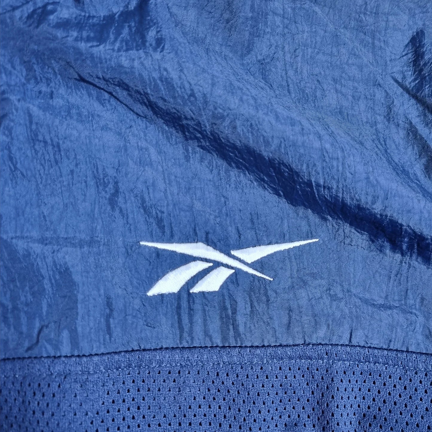 Reebok Navy Blue Vector Windbreaker – Vintage 90s Mesh Jacket