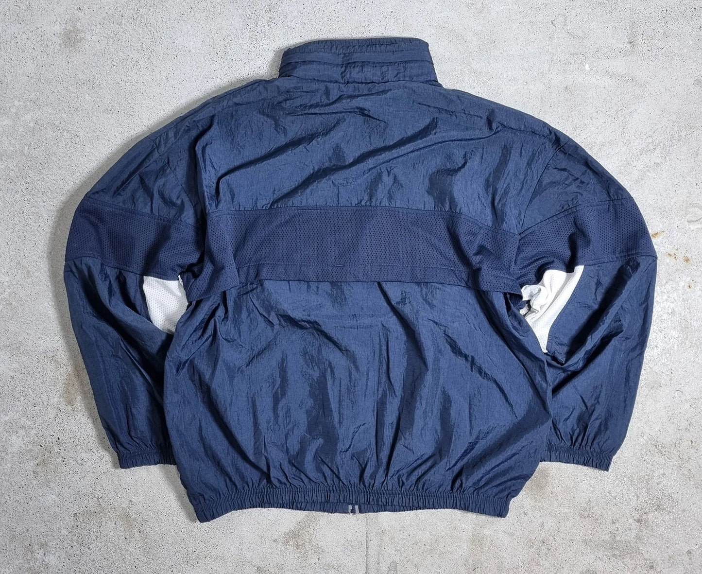 Reebok Navy Blue Vector Windbreaker – Vintage 90s Mesh Jacket