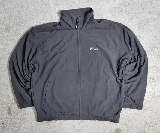 FILA Grey Minimalist Track Jacket – Vintage 2000s Sportswear