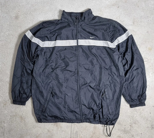 Nike Reflective Swoosh Windrunner – Vintage 2000s Navy Windbreaker Jacket