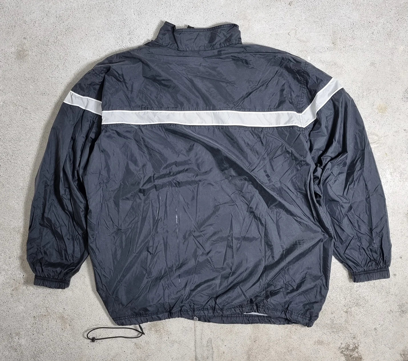 Nike Reflective Swoosh Windrunner – Vintage 2000s Navy Windbreaker Jacket