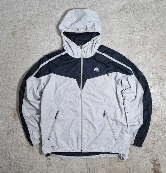 Nike ACG Windbreaker – Vintage 2000s Grey Outdoor Jacket NikeFIT