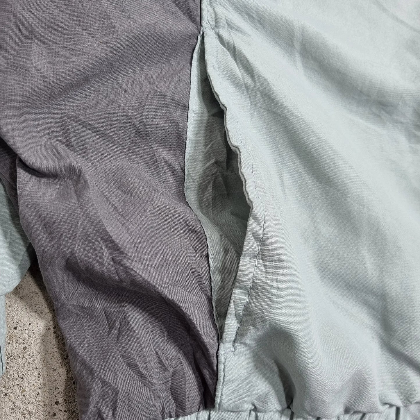 Kappa Windbreaker Vintage 90s – Grey Two-Tone Nylon Track Jacket XXL