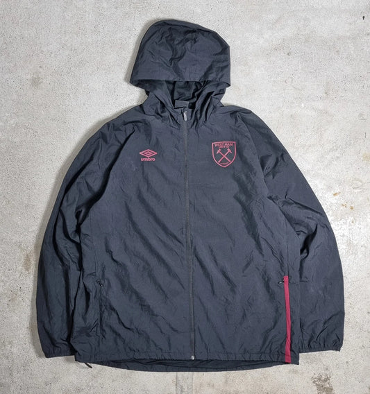 Umbro West Ham United Windbreaker Jacket – Official Teamwear 3XL Grey/Burgundy